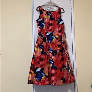 Adrianna Papell Print Mikado Fit & Flare Dress